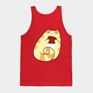 Tabby Cat Eating an Apple Tank Top